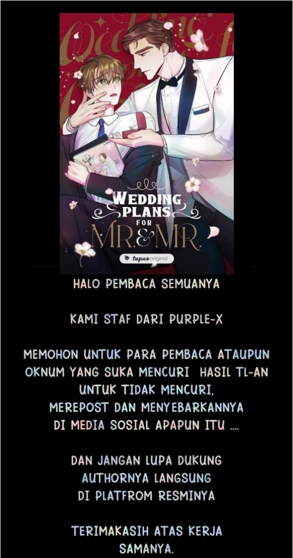 WEDDING PLAN FOR MR AND MR END ( PURPLE X).